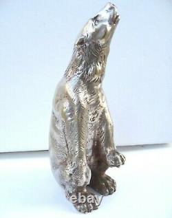 Rare bronze argenté ART DECO Ours polaire