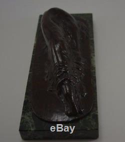 Rare levrier en bronze de Domien Ingels(bruges drongen art deco barbedienne)