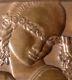 Rare petite plaque en bronze-Le secret du bonheur-Années 30-Art Deco-Jean VERNON