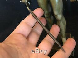 S. SCHWATENBERG 1898- 1922 Athlête à L'épée Art Deco Bronze Homme Nu Antique