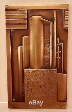 Sculpture- Bronze- Commemorative Gustave Miklos 1886/1967 Art Deco