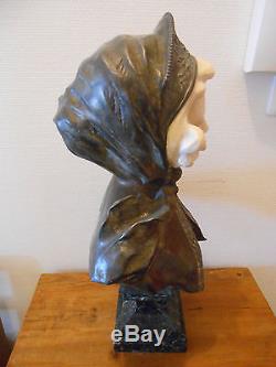Sculpture Statue Chryselephantine Signee Gory Bronze Regule Marbre Art Deco