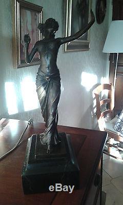 Statue Bronze Veritable Parfait Etat Danseuse Byzantine Style Art Nouveau Deco