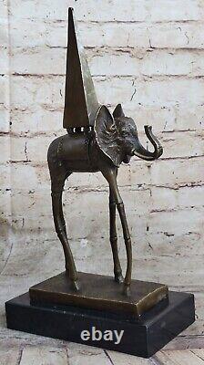 Salvador Dali Éléphant Avec Long Jambes Bronze Sculpture Art Déco Figurine