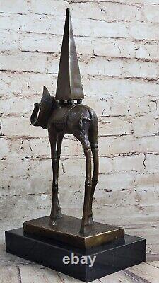 Salvador Dali Éléphant Avec Long Jambes Bronze Sculpture Art Déco Figurine
