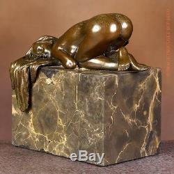 Sculpture/Statue bronze véritable Art nouveau/Art déco FEMME NUE Signée PABLO