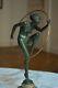 Sculpture art deco bronze Danseuse au cerceau Lucien Alliot