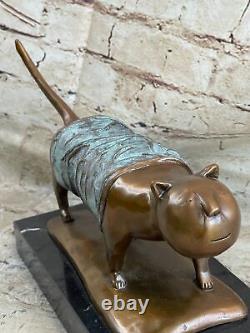 Signée Fernando Botero Fat Chat Bronze Abstrait Art Moderne Sculpture Déco
