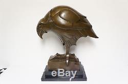 Statue Aigle Oiseau Animalier Style Art Deco Style Art Nouveau Bronze Signe