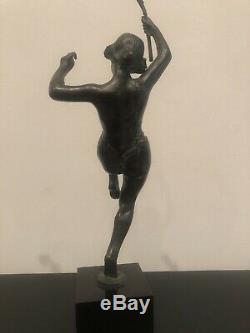 Statue Ancienne Bronze François Andre Clemencin Danseuse Art Deco