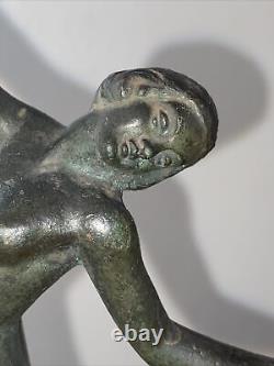 Statue Bronze Art Déco Femme Nue Danseuse Marbre
