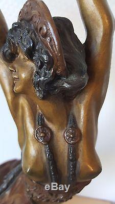 Statue Bronze Art Deco Swaying Dancer by Claire J. Collinet / Sculpture