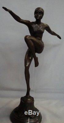 Statue Danseuse Sexy Style Art Deco Style Art Nouveau Bronze massif