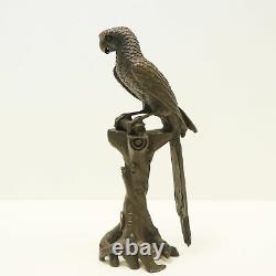 Statue Perroquet Oiseau Animalier Style Art Deco Style Art Nouveau Bronze massif