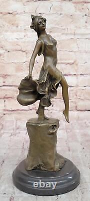 Statue Sculpture Danseuse Sexy Art Déco Style Art Nouveau Style Bronze Fonte N°