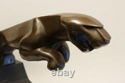 Statue Sculpture Jaguar Animalier Style Art Deco Style Art Nouveau Bronze massif