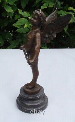 Statue Sculpture Nu Vici Cupidon Style Art Deco Style Art Nouveau Bronze massif