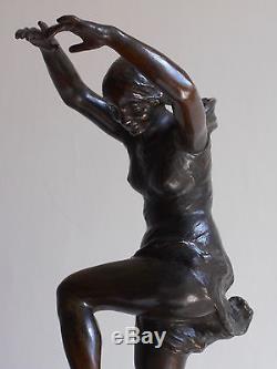 Statue Sculpture en Bronze Art Deco Art Nouveau Isadora Duncan E. FORESTIER