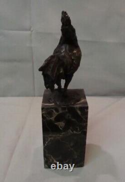 Statue en bronze Coq Oiseau Animalier Style Art Deco Style Art Nouveau Bronze Si