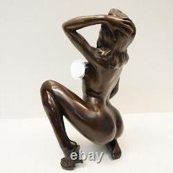 Statue en bronze Nue Demoiselle Sexy Pin-up Style Art Deco Style Art Nouveau Bro