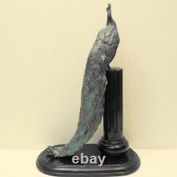 Statue en bronze Paon Oiseau Animalier Style Art Deco Style Art Nouveau Bronze