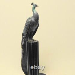 Statue en bronze Paon Oiseau Animalier Style Art Deco Style Art Nouveau Bronze