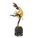 Statue en bronze art déco d'une danseuse