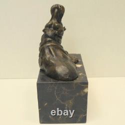 Statue en bronze hippopotame Animalier Chasse Style Art Deco Style Art Nouveau B