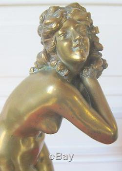 Statue sculpture bronze art déco femme art nouveau de Paul Philippe 1870-1930