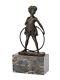 Statuette de jeune gymnaste d´après Ferdinand Preiss style art déco bronze