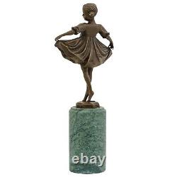 Statuette jeune fille d´après Ferdinand Preiss (1882-1943) style Art déco bronze