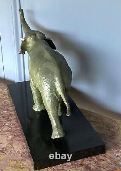 Sujet Irenee Felix Rene Rochard Art Deco Bronze Patine Verte M813