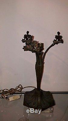 Trés Rare Pied de Lampe en bronze Art Nouveau, DaumMajorelleGallé