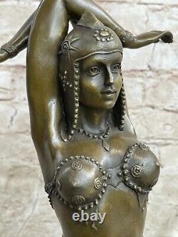 Vintage Style Chiparus Art Déco Sculpture Nu Femelle Yoga Pose Figurine Statue